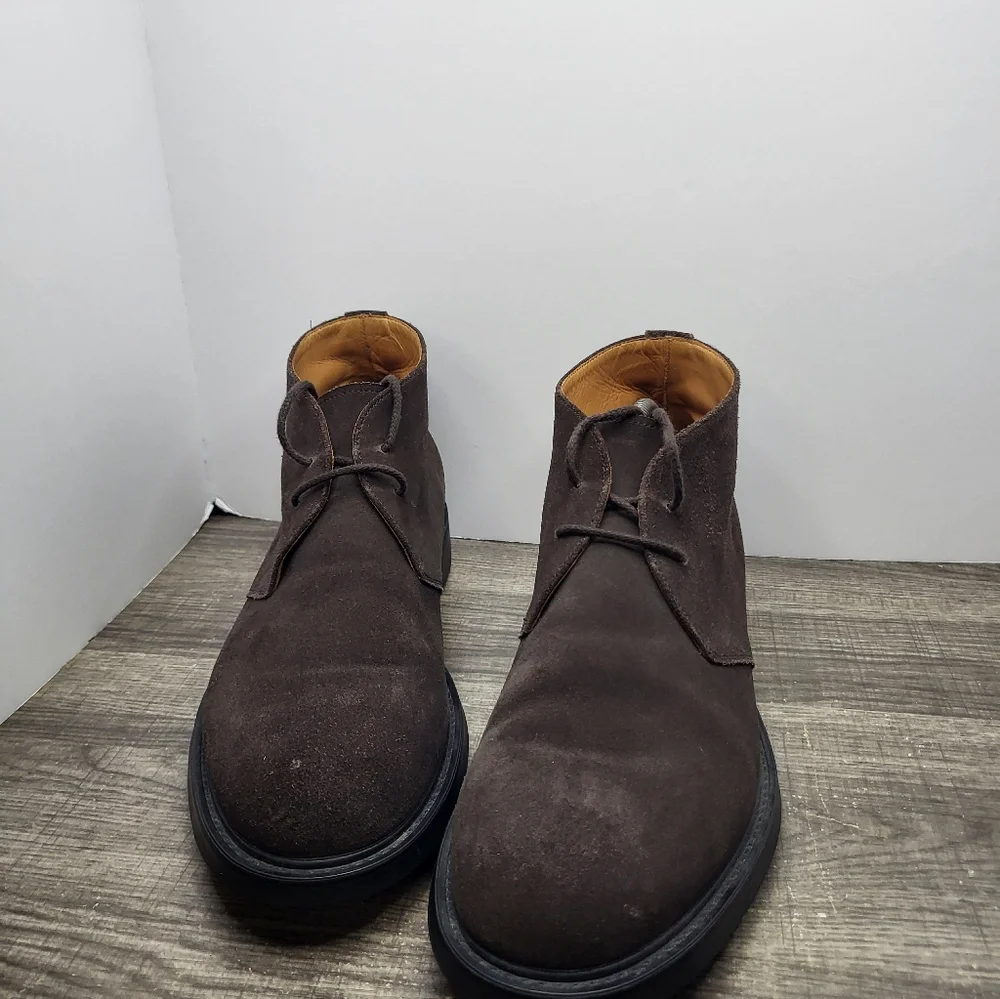 Lanciotti De' Verzi Brown Sude Boots Made in Italy US size 11.5 EU 44.5